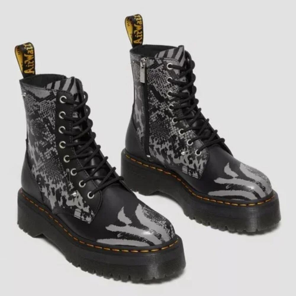 Dr. Martens Jadon Animal Clash Print Leather Unisex Boots men's 5 women's 6 new! - Picture 9 of 10